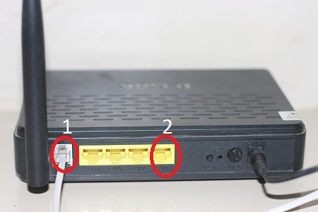 D-Link Wireless N-150 Modem Back Side