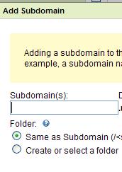 add a subdomain