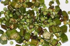 fried ladyfinger peas